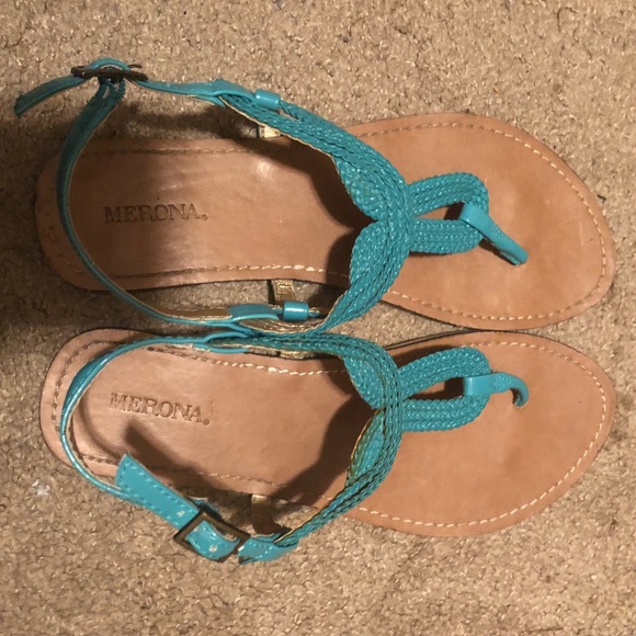 Turquoise sandals - Picture 4 of 4
